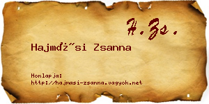 Hajmási Zsanna névjegykártya